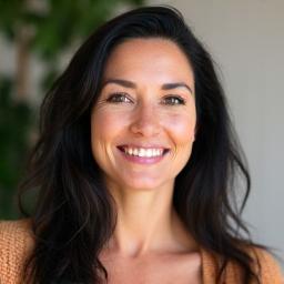 Professional headshot of Sophia Chen, a calm and wise-looking stress management expert.
